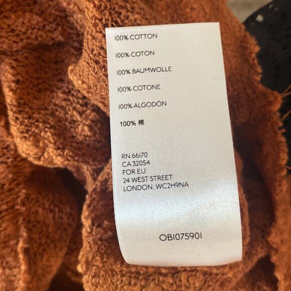 NWT Free People Ocean Air Hacci Top Knit V Neck Small - Picture 11 of 11